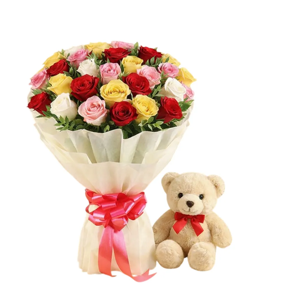 Heartfelt Floral & Cuddly Gift