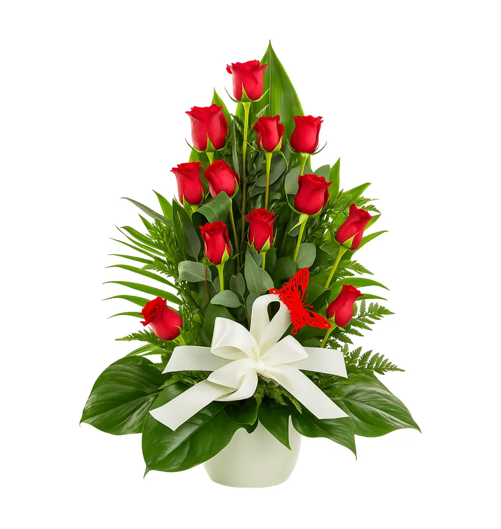 Elegant Red Rose Centerpiece