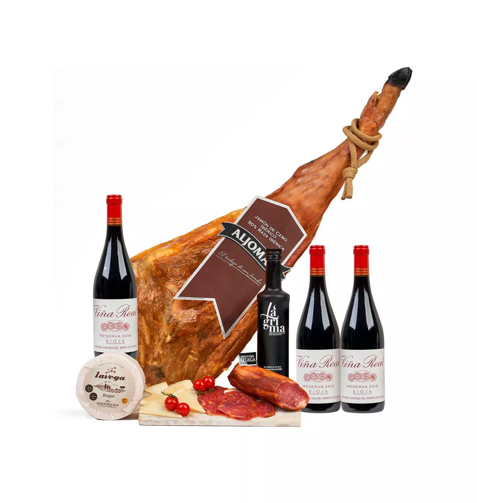 Exquisite Spanish Ham & Wine Combo
