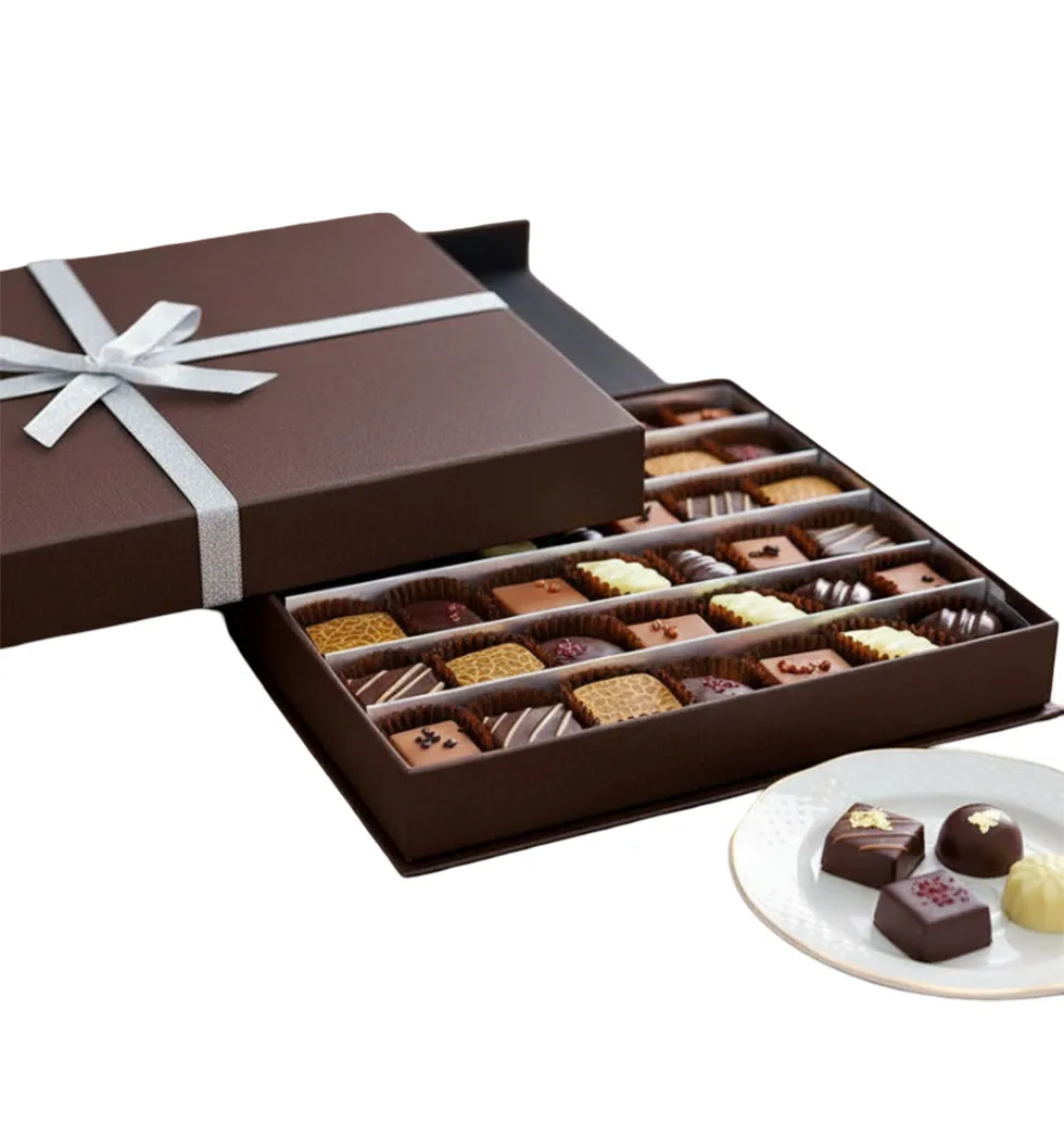 Elegant Chocolate Gift Set - 42 Gourmet Pieces