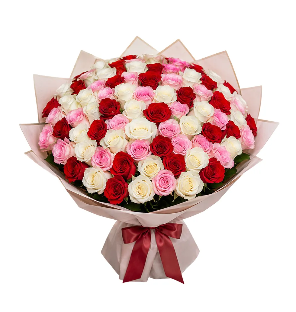 Fresh 60 Roses Floral Bundle