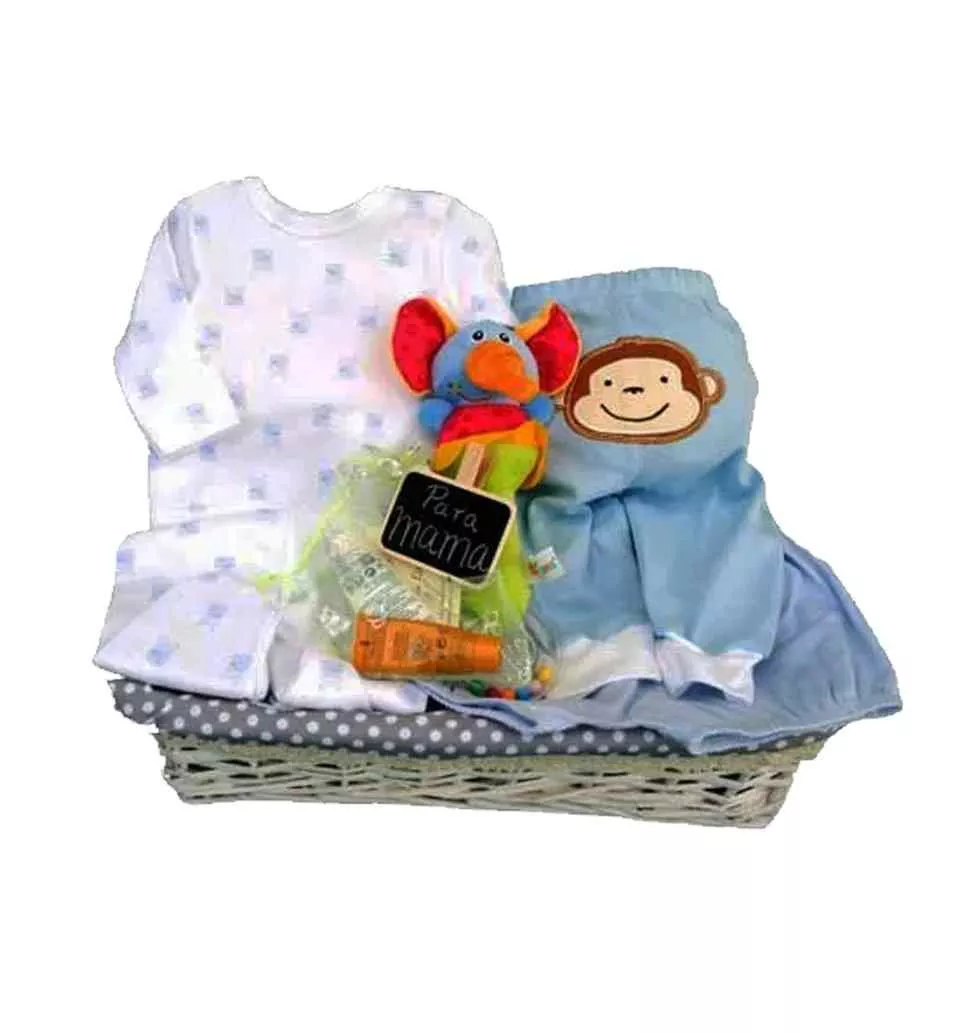 Amazing Baby Boys First Wardrobe Gift Basket