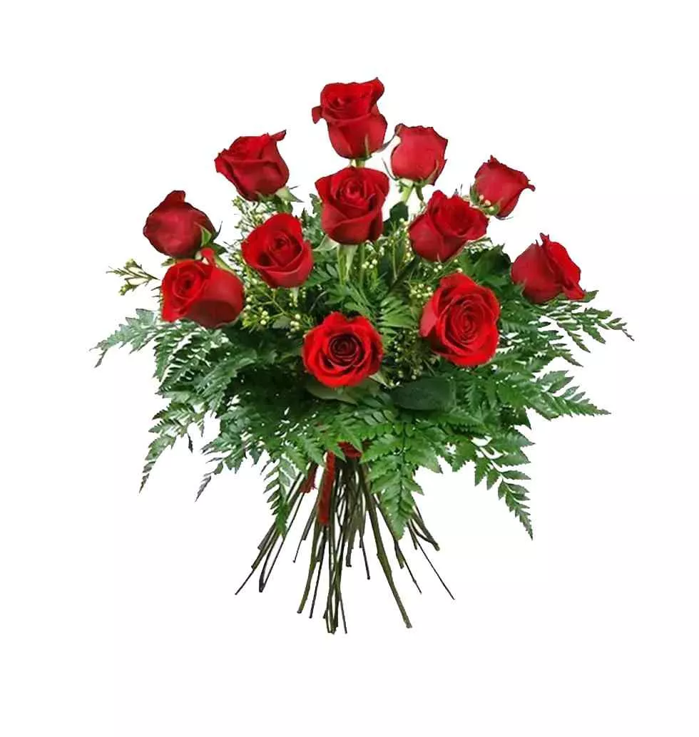 Chic 15 Red Rose Bouquet