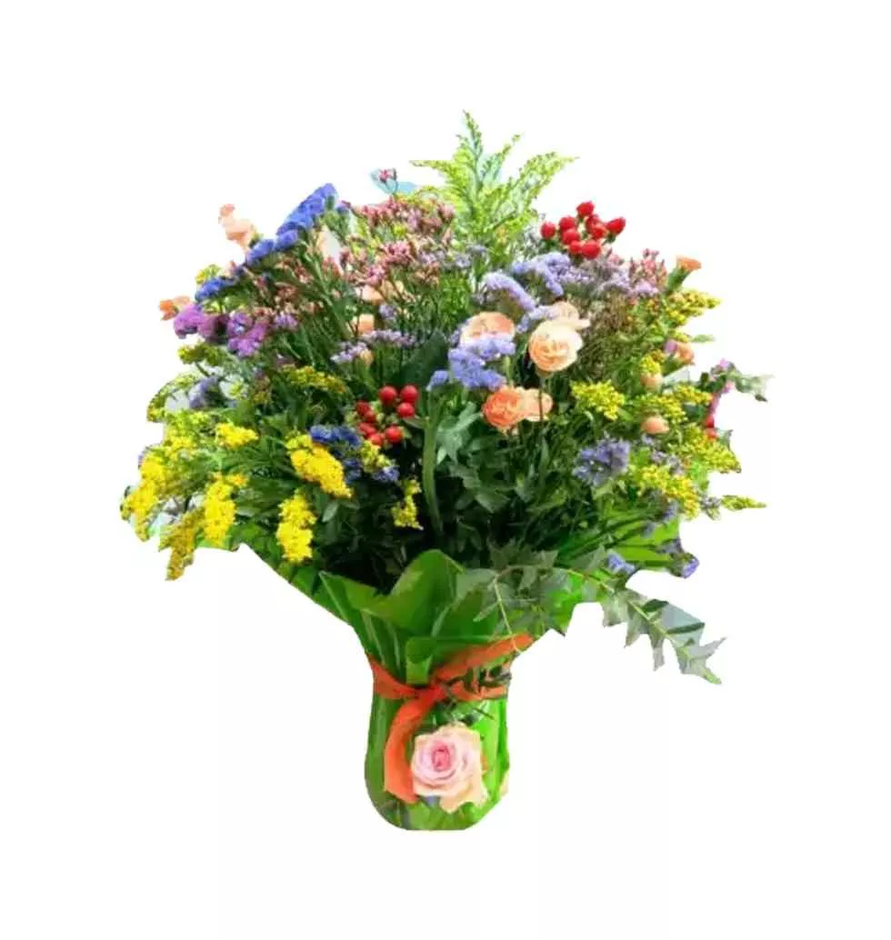 Plant Pot With Variety Flowers