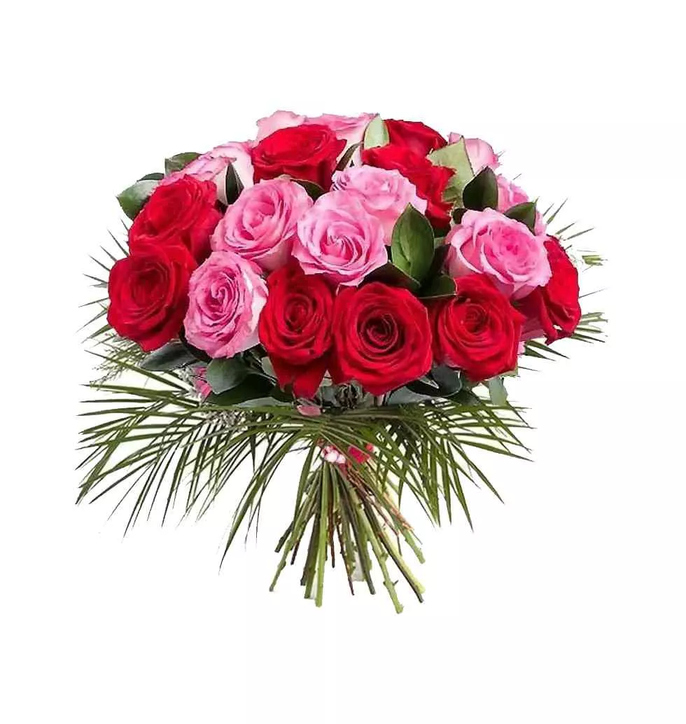 Timeless Red and Pink Rose Bouquet