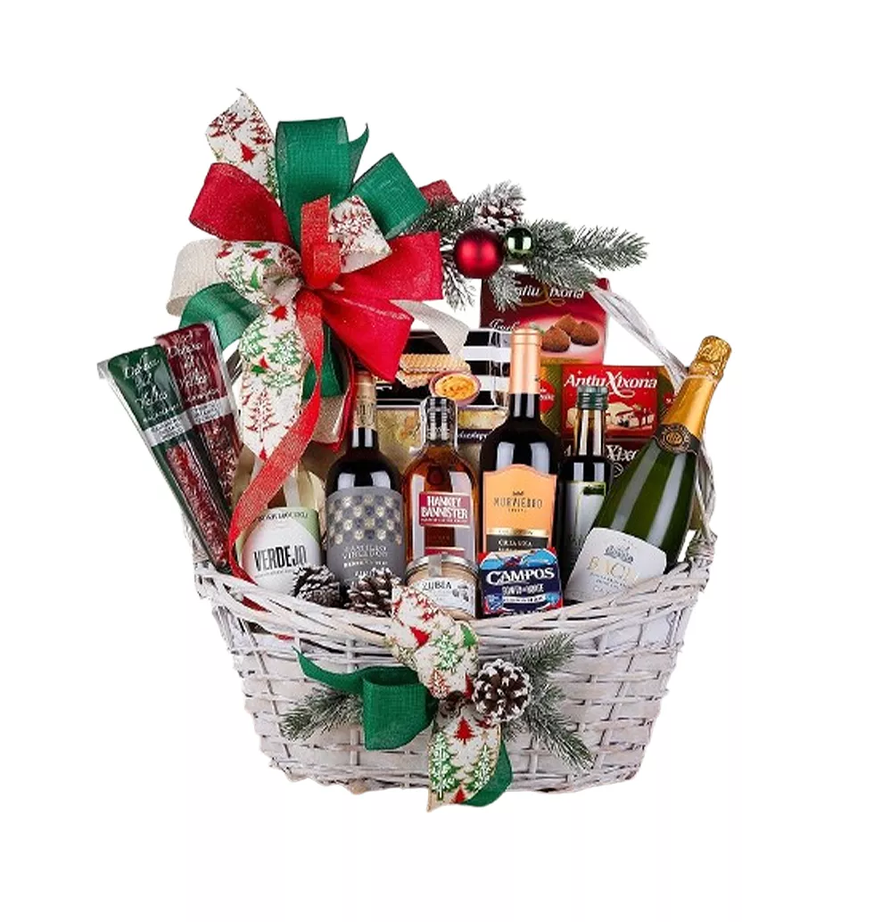 Festive Wicker Delight Basket