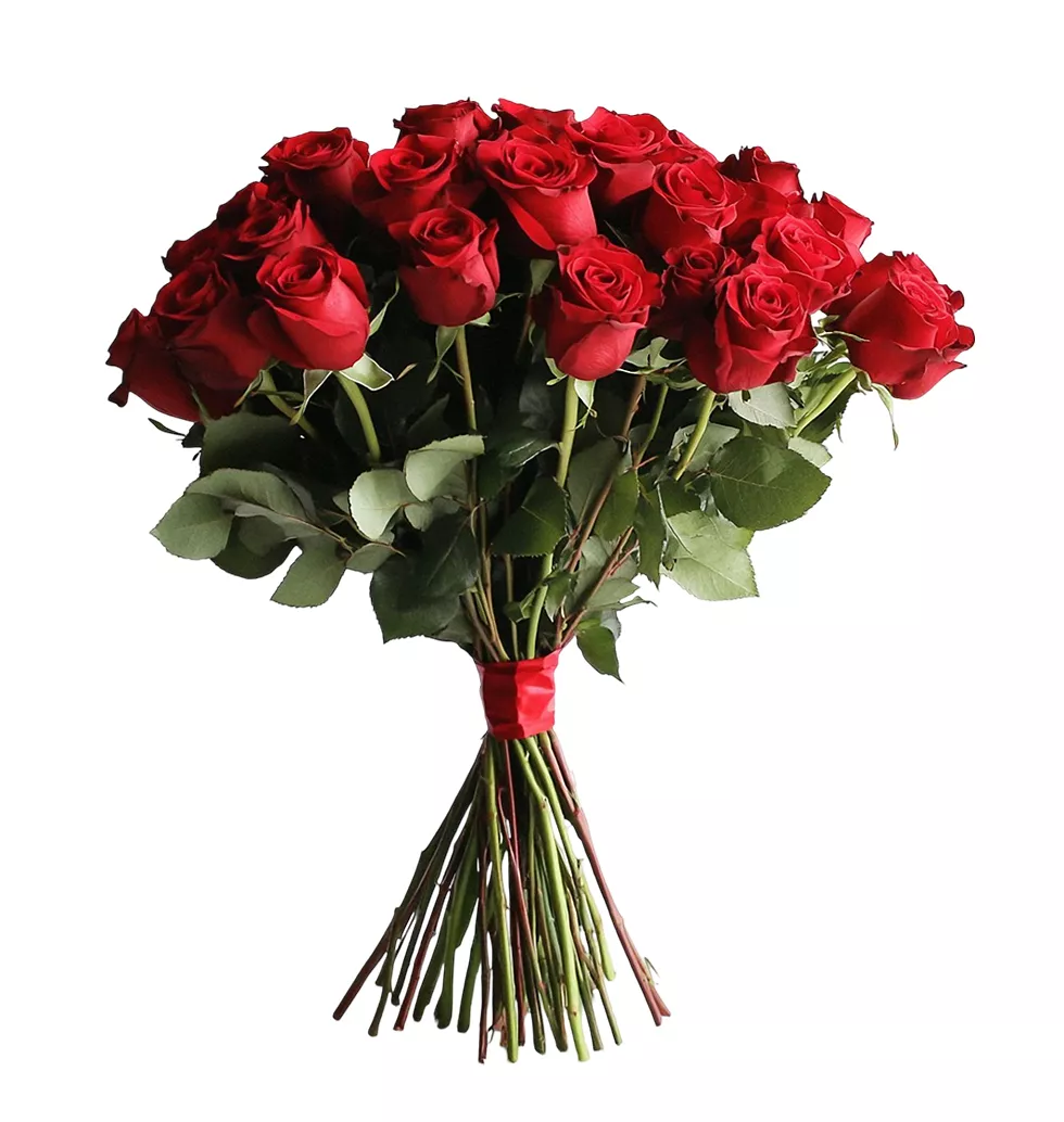 Soft Red Roses Bouquet