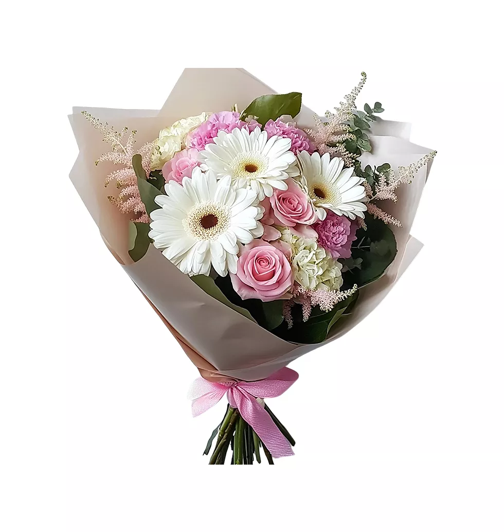 Vibrant Gerberas and Roses Arrangement