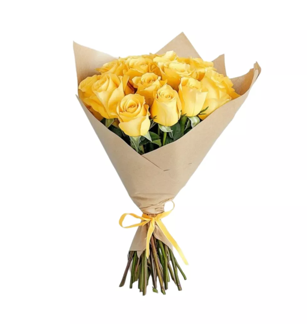 Gorgeous Yellow Rose Bouquet