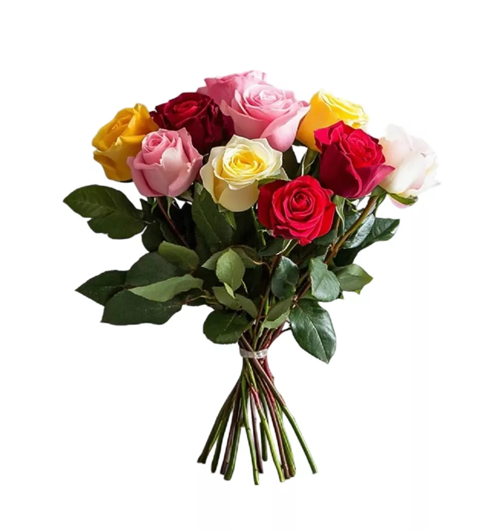 12 Mixed Roses Bouquet