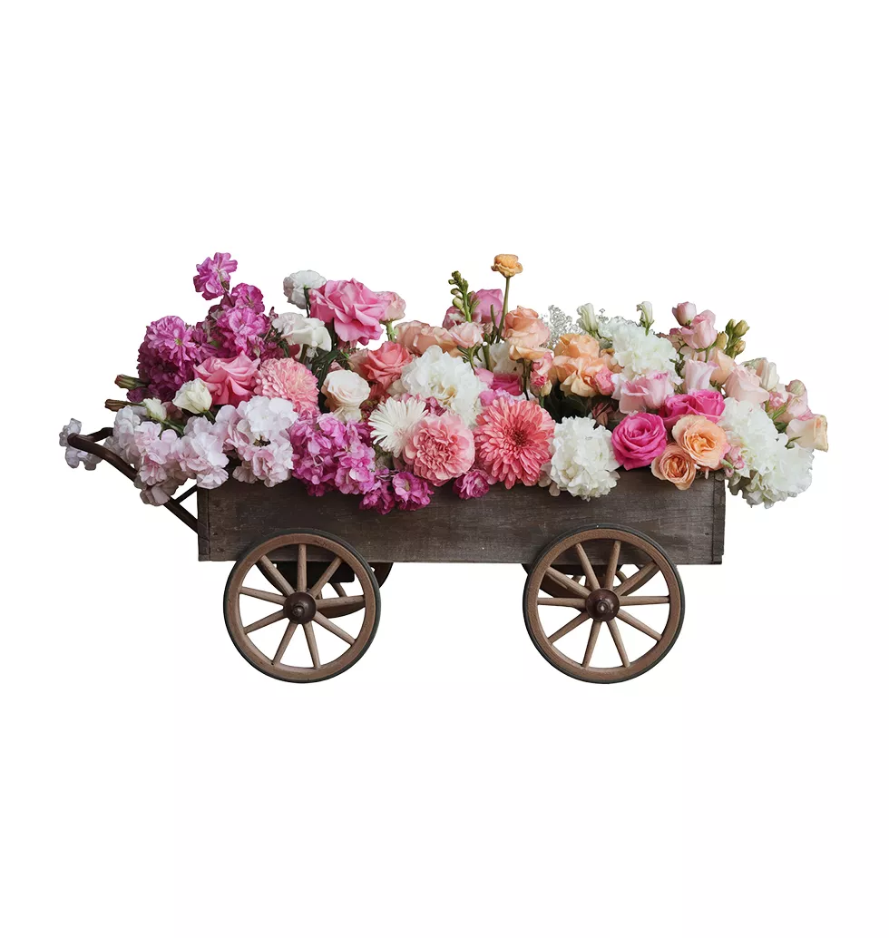 Rustic Carnation Flower Basket